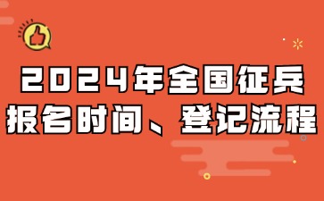 2024年全國征兵報名時間、登記流程