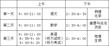 2025年重慶中考考試時(shí)間、考試安排相關(guān)詳情2025年重慶中考考試時(shí)間、考試安排相關(guān)詳情