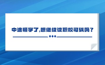 中途輟學(xué)了，想繼續(xù)讀職?？梢詥幔?>
                    </a>
                    <div   id=